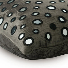 Mirror Shimmer - Gray Velvet Throw Pillow Cover