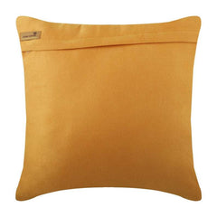 Mustard No Limits No Lines - Mustard Yellow Faux Suede Decorative Euro Sham