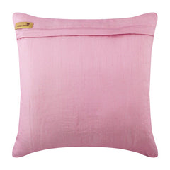 Pink Illusion - Pink Art Silk Throw Pillow Cover