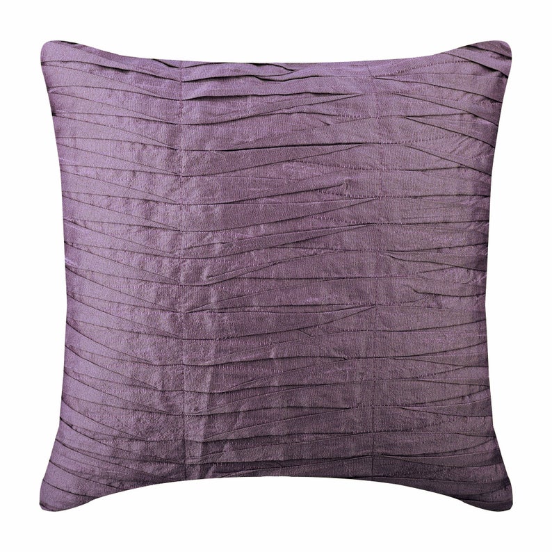 Purple Waves Pillow Cover