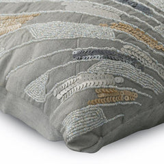 Silver Glamor - Silver Art Silk Throw Pillow Cover