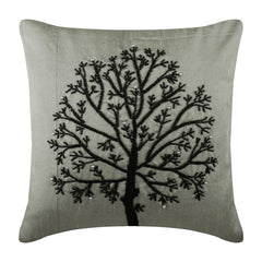 Silver Tree Of Life Pillow Cover