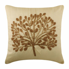 The Silver Tree - Silver Art Silk Throw Pillow Cover