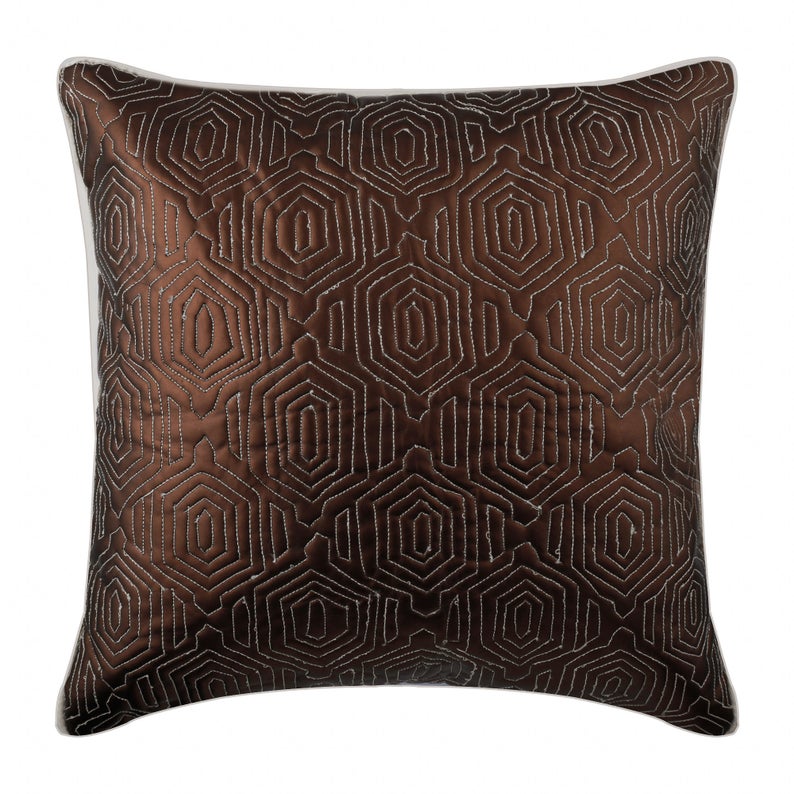 Trunk Show Brown Throw Pillow Cover