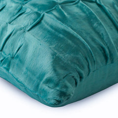 Turquoise Knots - Turquoise Blue Velvet Throw Pillow Cover