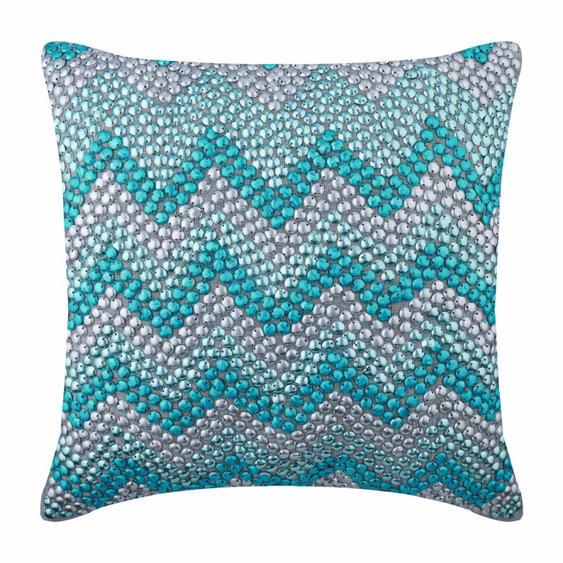 Turquoise Run Pillow Cover