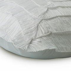 Vintage Frills - Ivory Crushed Art Silk Throw Pillow Cover