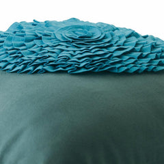 Vintage Mist - Aqua Blue Suede Throw Pillow Cover