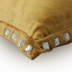 Gold Crystal Palace - Gold Velvet Decorative Euro Sham