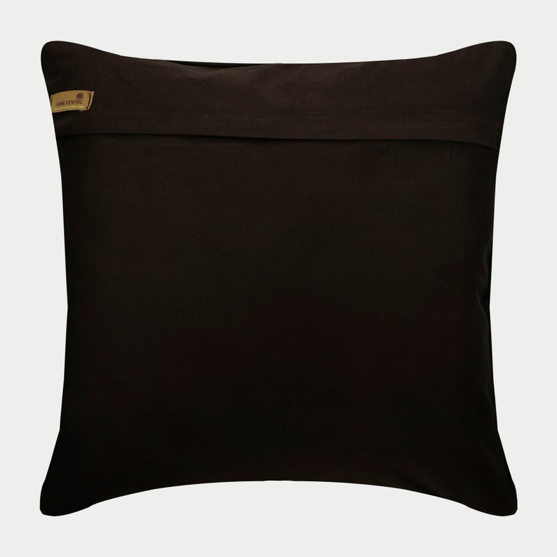 Brown Fluffy Leather Throw Pillow Cover, Brown Fluff The HomeCentric