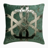 Greek Brizo Teal Blue Throw Pillow Cover