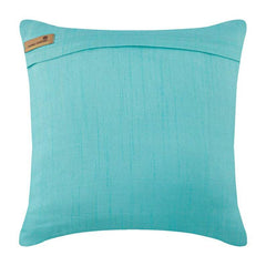 Blue Ocean - Aqua Blue Art Silk Decorative Euro Sham