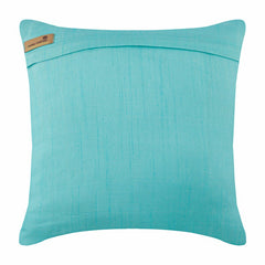 Blue Ocean - Aqua Blue Art Silk Throw Pillow Cover