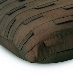 Brown Ocean - Brown Art Silk Decorative Euro Sham