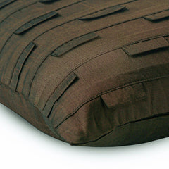 Brown Ocean - Brown Art Silk Throw Pillow Cover