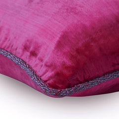 Fuchsia Love - Fuchsia Pink Velvet Decorative Euro Sham
