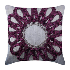 Gray Vine Blooms Pillow Cover