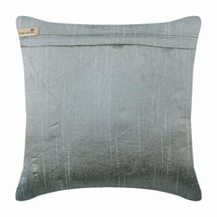 Gray Vine Blooms - Gray Art Silk Throw Pillow Cover