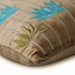 Meditation - Pearl Beige Velvet Decorative Euro Sham