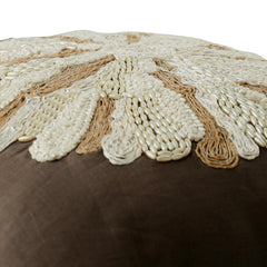 Mother Nature - Brown Cotton Linen Decorative Euro Sham