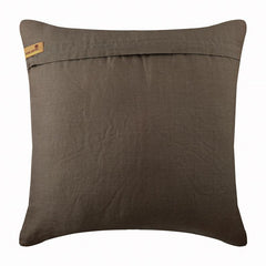 Mother Nature - Brown Cotton Linen Throw Pillow Cover