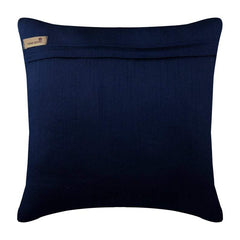 Navy Corals - Navy Blue Art Silk Decorative Euro Sham