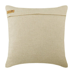 Peacock Pearls - Natural Beige Cotton Linen Throw Pillow Cover