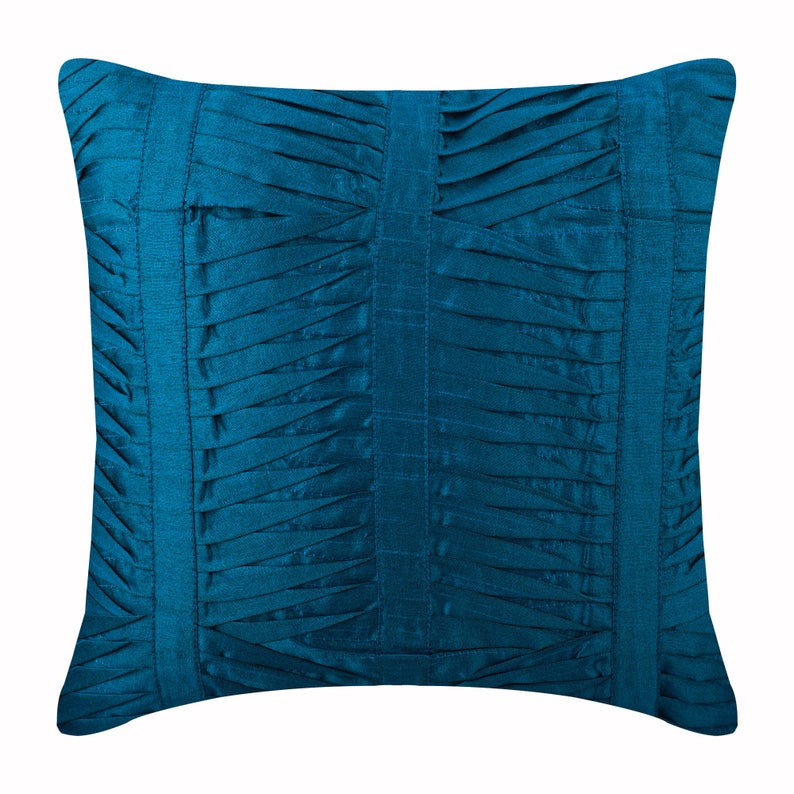 Royal Blue Crest Pillow Cover