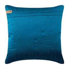 Royal Blue Crest - Blue Art Silk Decorative Euro Sham