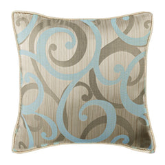 Scrolling All The Way Blue Pillow Cover