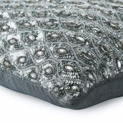 Silver Anniversary - Silver Art Silk Throw Pillow Cover