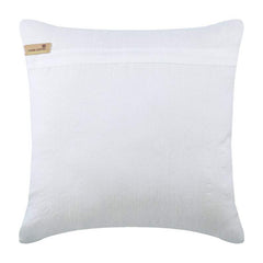 Staying Centered - White Art Silk Decorative Euro Sham