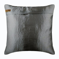 Vintage Silver - Silver Satin Throw Pillow Cover