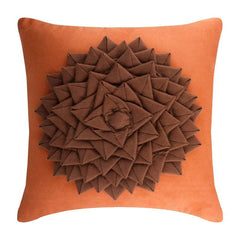 Green Dahlia - Green Suede Throw Pillow Cover