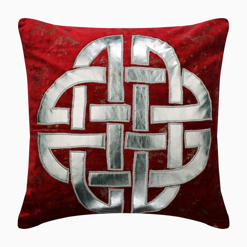 Greek Aphrodite Red Velvet Throw Pillow Cover