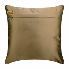 Satin Days Solid Beige Throw Pillow Cover