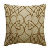 Gold Magnet Beaded Throw Pillow Cover