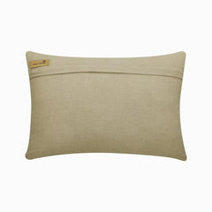 Feather Beads Beige Throw Pillow Cover