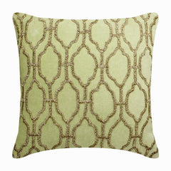 Minty Flavor Beaded Decorative Euro Sham