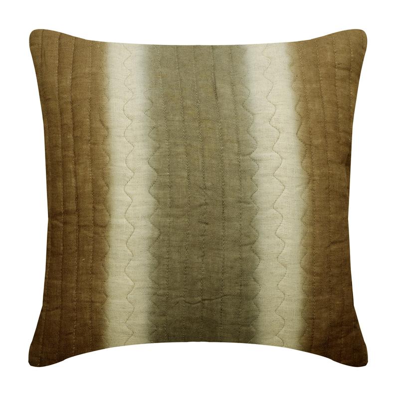 Quilted Ombre Striped Throw Pillow Cover