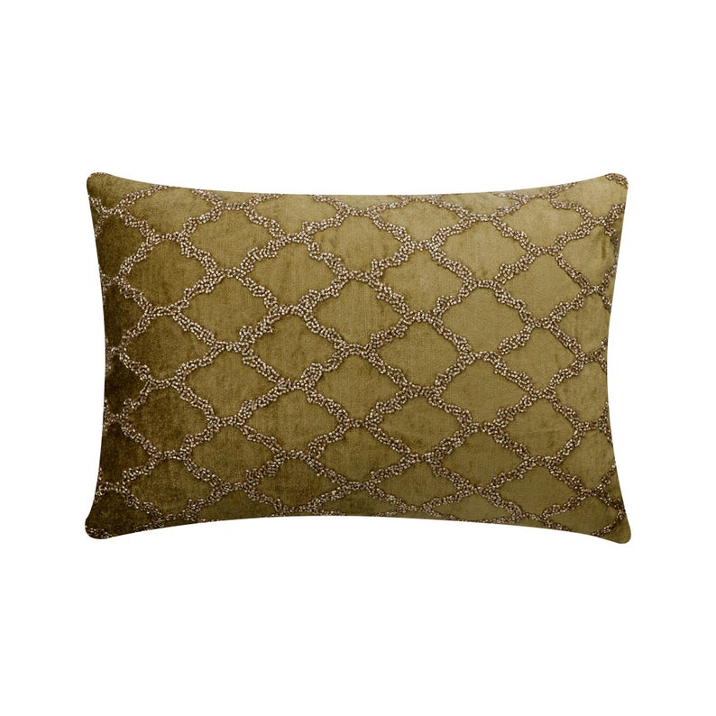 Sage Lattice Decorative Lumbar Pillow Cover