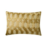 Golden Lattice Glow Decorative Lumbar Pillow Cover