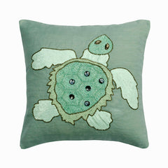 Turtle Dove Embroidery Throw Pillow Cover