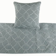 Atmosphere - Linen Blue Decorative Bed Runner and Pillow Cover