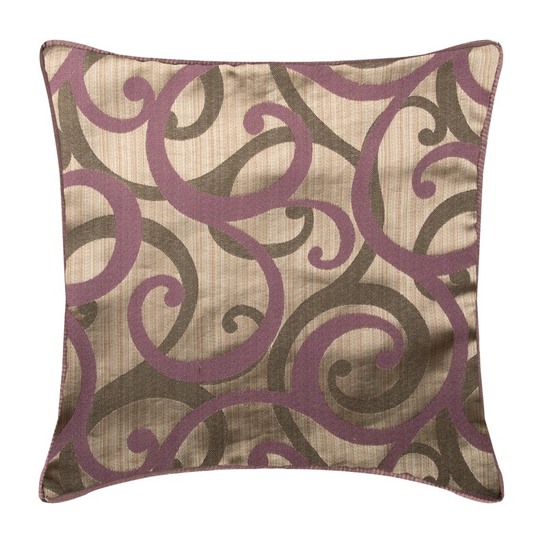 Scrolling All The Way Purple Throw Pillow Cover