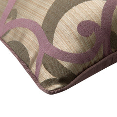 Scrolling All The Way Purple - Purple Silk Decorative Euro Sham