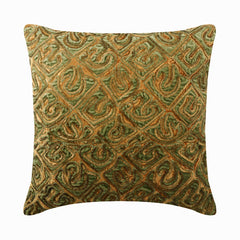 Maze Garden Gold Throw Pillow Cover