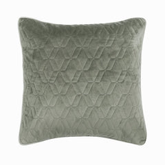 Diamond Grey Quilted Throw Pillow Cover