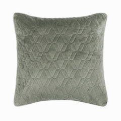 Diamond Grey Quilted Decorative Euro Sham