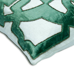 Rhea - Teal Blue Velvet Throw Pillow Cover